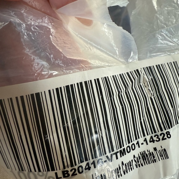 Quince European Linen Duvet Cover Set White Size Twin - Picture 6 of 14